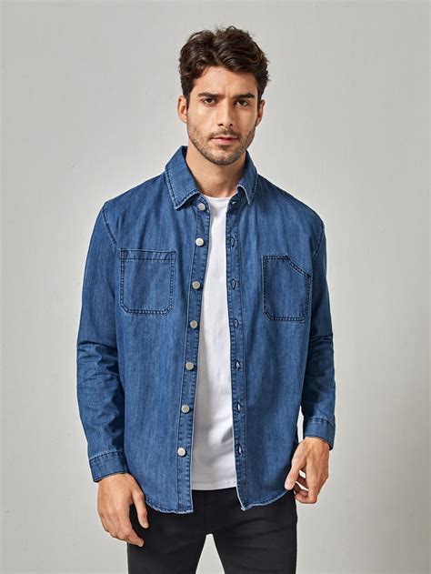 oversized denim shirt mens